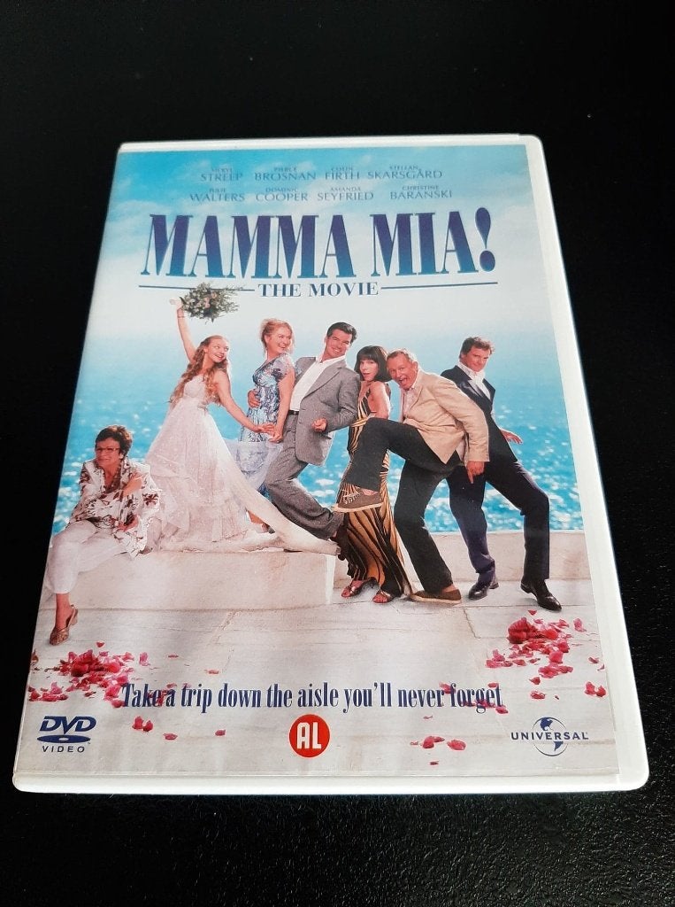 Mamma mia! Meryl Streep, Pierce Brosnan, Colin Firth!, Alle leeftijden, Ophalen of Verzenden, Gebruikt, Romantische komedie
