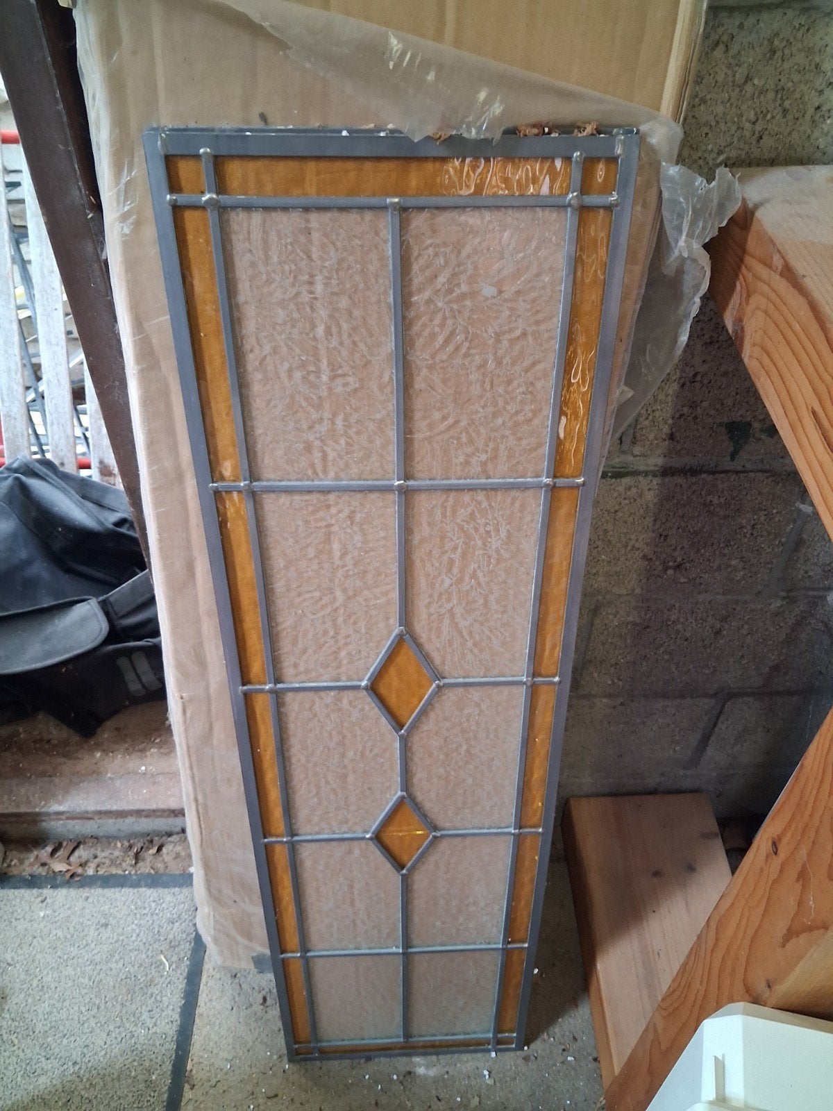 Glas in lood panelen (2 stuks), Ophalen, Gebruikt, Minder dan 80 cm, Glas in lood