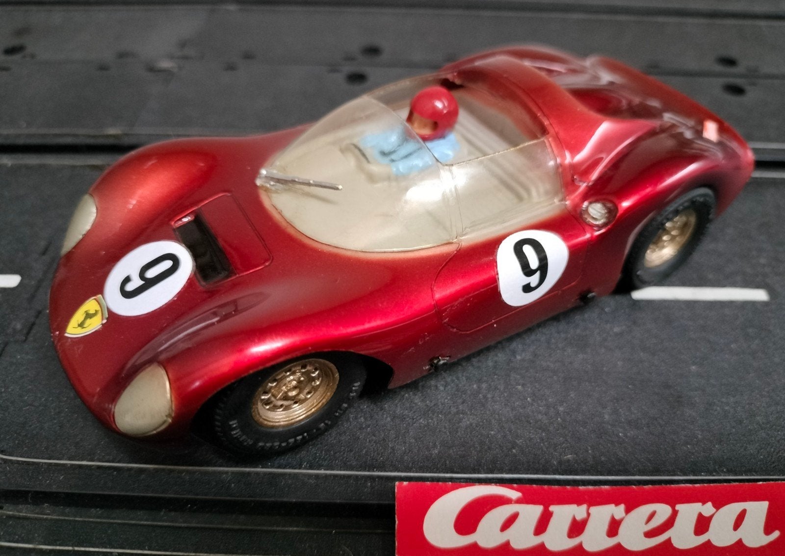 Carrera Universal racebaan raceauto Ferrari Dino gouden velg, Ophalen of Verzenden, Elektrisch, Carrera