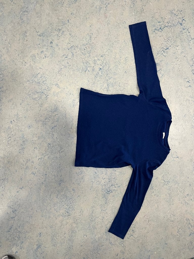 blauw t shirt met lange mouwen voor kinderen, maat 146, Kleding | Dames, T-shirts, Ophalen, Blauw, Zo goed als nieuw, Lange mouw