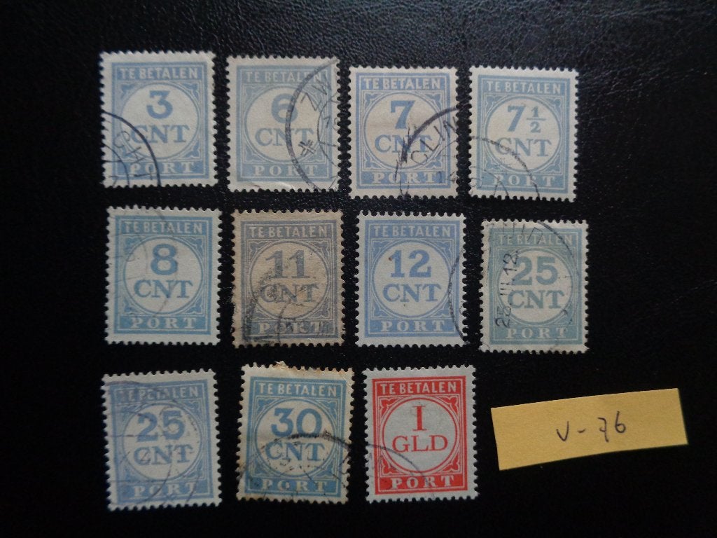 nl - porto zegels 1921/1938 (v-76), Postzegels en Munten, Ophalen of Verzenden, T/m 1940, Gestempeld