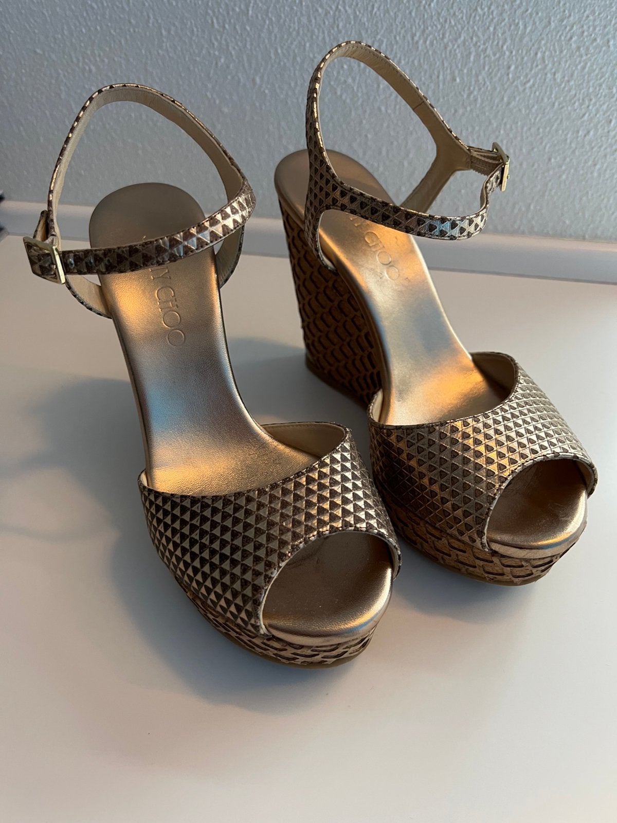 JIMMY CHOO SLEEHAKKEN  maat 38,5, Kleding | Dames, Ophalen of Verzenden, Zo goed als nieuw, Schoenen met hoge hakken