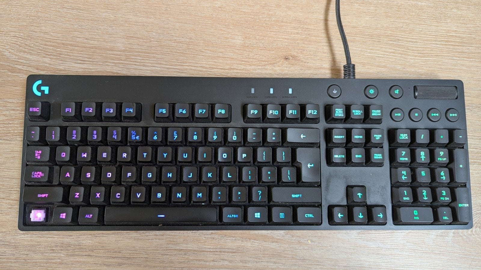 Logitech G810 Prodigy Gaming Toetsenbord - Gebruikt, Computers en Software, Toetsenborden, Gebruikt, Qwerty, Bedraad, Gaming toetsenbord