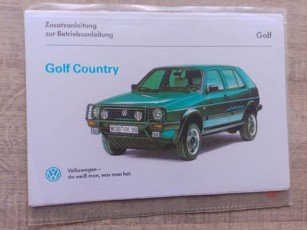 Instructieboekje - handleiding Volkswagen Golf Country, Ophalen of Verzenden, Zo goed als nieuw, Volkswagen
