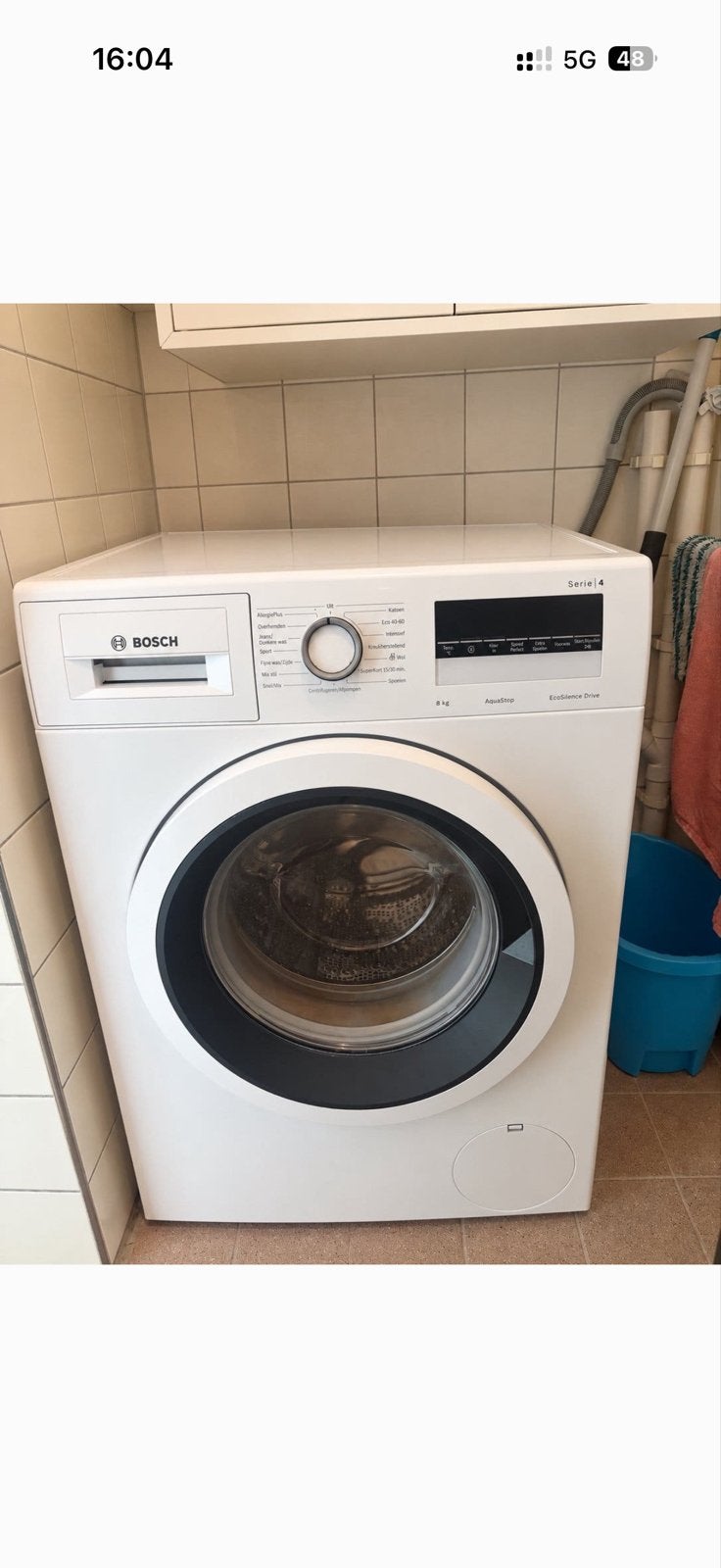 Bosch Wasmachine Serie 4 - Zo goed als nieuw!, Witgoed en Apparatuur, Ophalen, 6 tot 8 kg, Zo goed als nieuw, Voorlader