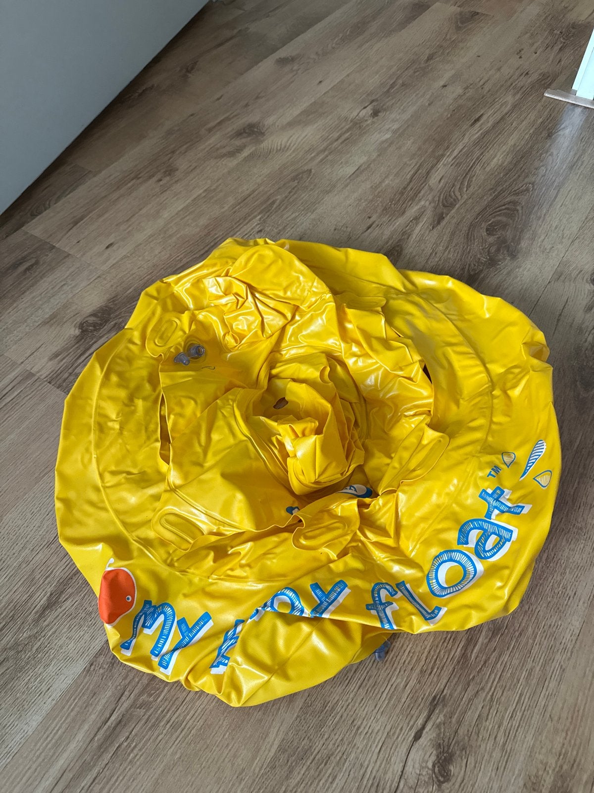 Gratis - Gele opblaasbare zwemband "My Baby Float", Ophalen, Zo goed als nieuw