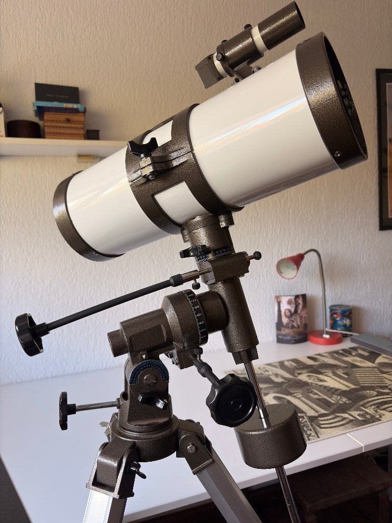 Telescoop (reflector, 1000mm, f8,8), Ophalen, 80 tot 200 mm, Met statief, Spiegeltelescoop (reflector)