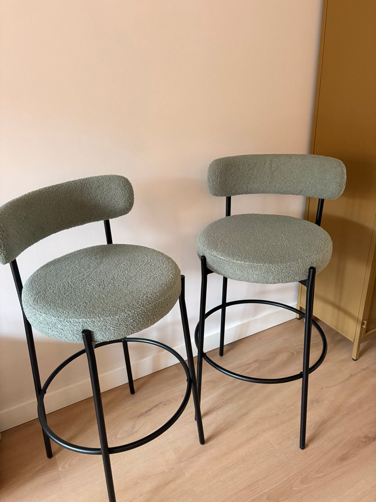 Barkrukken set, Huis en Inrichting, Barkrukken, Ophalen, Gebruikt, In hoogte verstelbaar, 60 tot 90 cm
