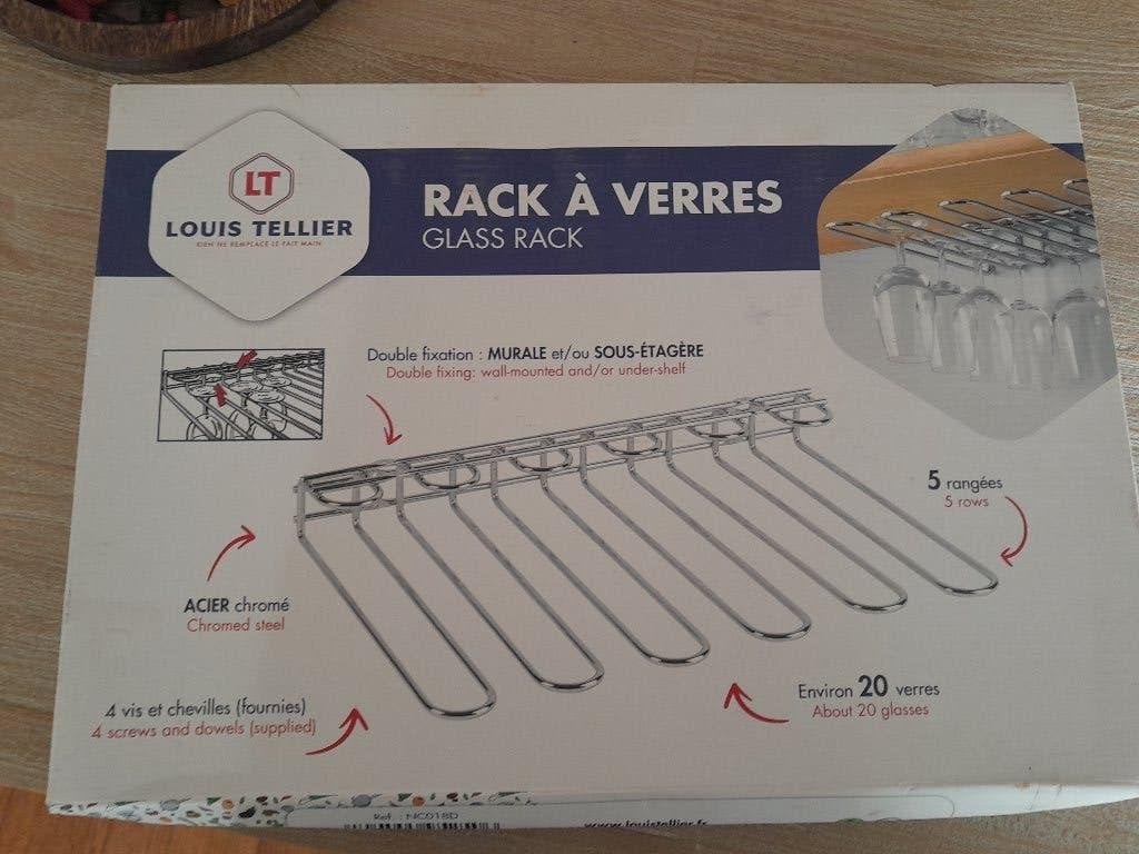 Glasrek wijnglazen ophangen wijnglas, Ophalen, Overige typen, Zilver, Zo goed als nieuw
