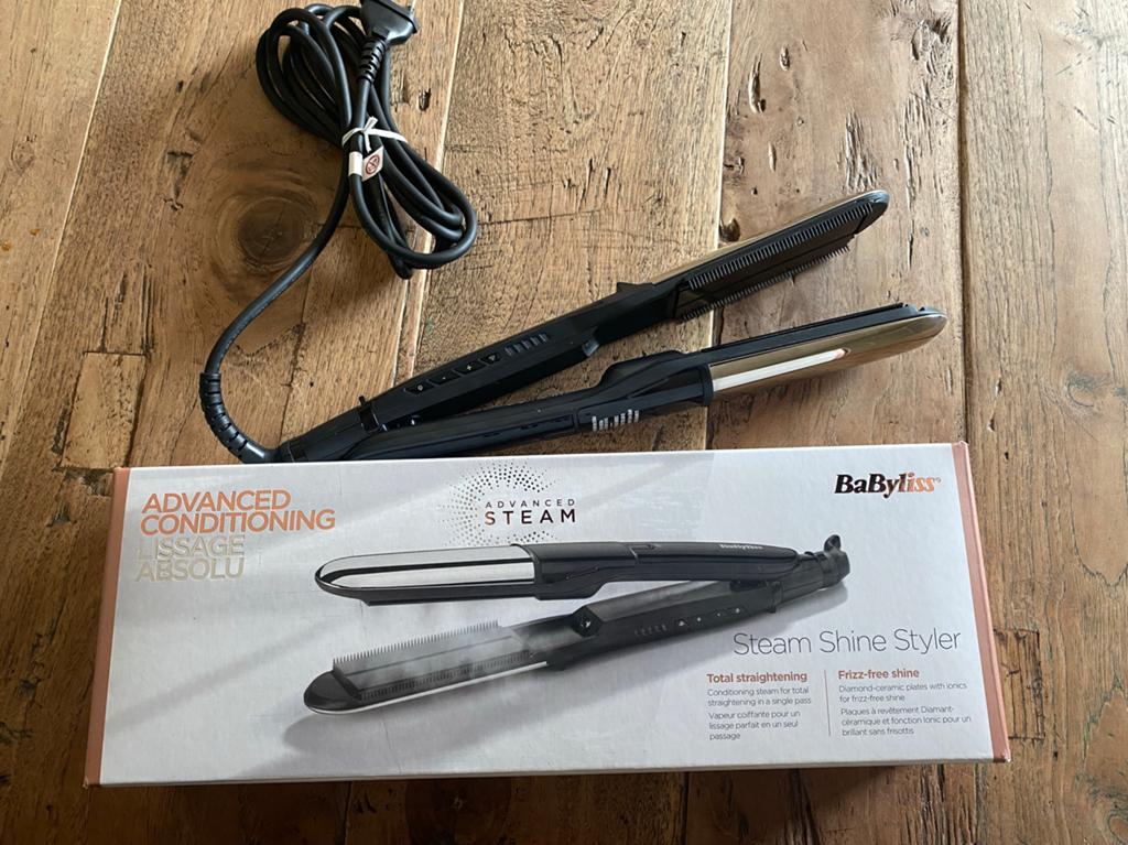 Babyliss advanced steam shine styler zgan, Ophalen of Verzenden, Zo goed als nieuw, Krultang of Stijltang