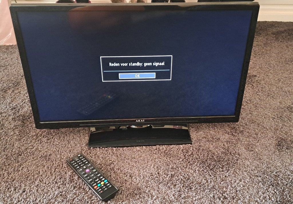 Akai tv 61 cm (24") HD Zwart met ingebouwde DVD speler, Audio, Tv en Foto, LED, 50 Hz, Zo goed als nieuw, 60 tot 80 cm