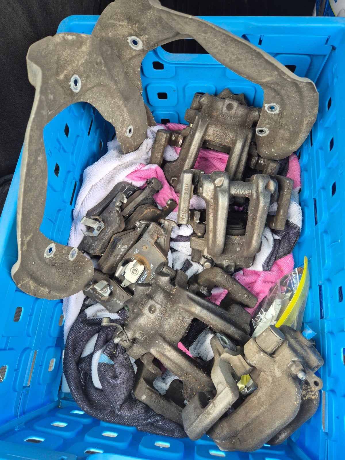 BMW 320i e91 remschijven en remblok en remklauwen - Gebruikt, Auto-onderdelen, Ophalen of Verzenden, Gebruikt, BMW