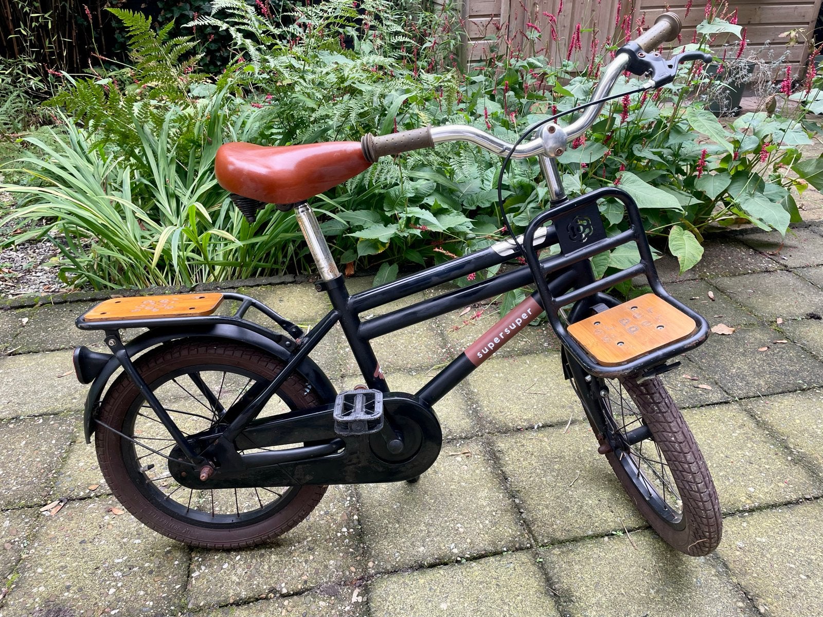 Supersuper Cooper 16 inch kinderfiets + nieuwe lampjes, Fietsen en Brommers, Ophalen, Gebruikt, Terugtraprem, 16 tot 20 inch