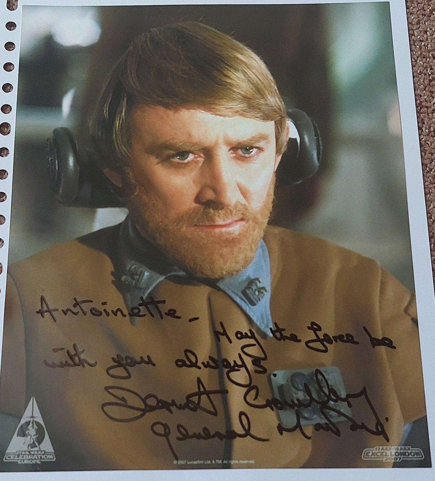 Handtekening Dermot Crowley - General Madine, Ophalen of Verzenden, Nieuw