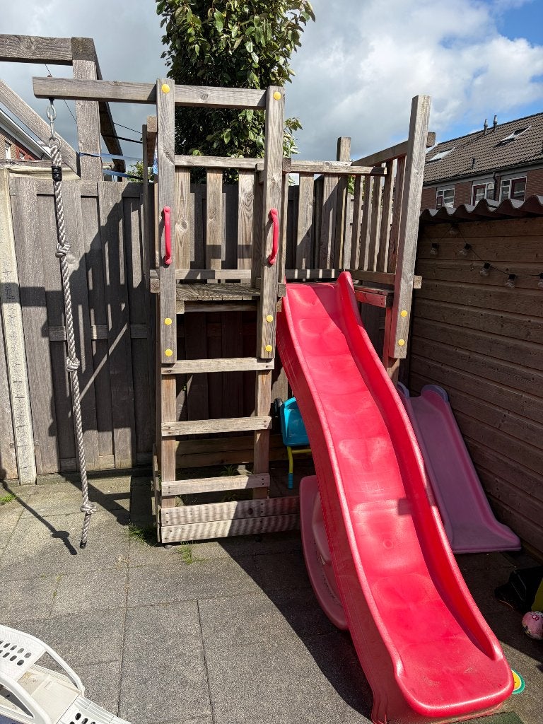 Speeltuin toestel met glijbaan, Ophalen, Gebruikt, Klimtouw