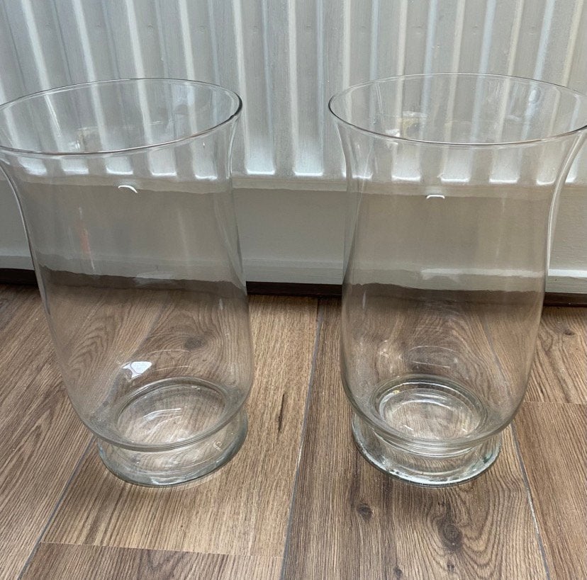2 grote vazen van glas. 30x17 cm, Huis en Inrichting, Ophalen of Verzenden, Zo goed als nieuw, Glas