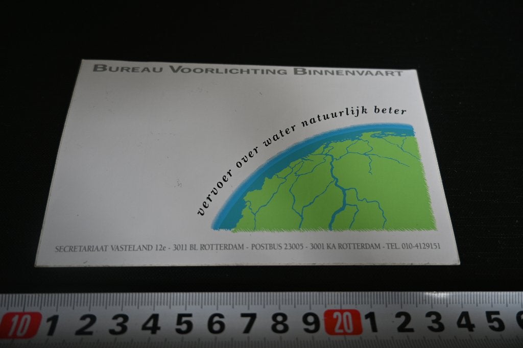 sticker Rotterdam Bureau Voorlichting Binnenvaart, Ophalen, Zo goed als nieuw
