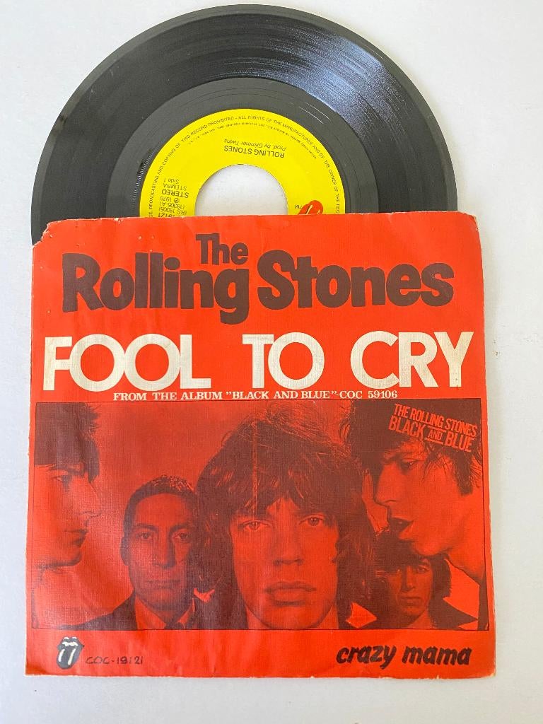 The Rolling Stones – Fool To Cry(1976), 7 inch, Single, Pop, Fotohoes