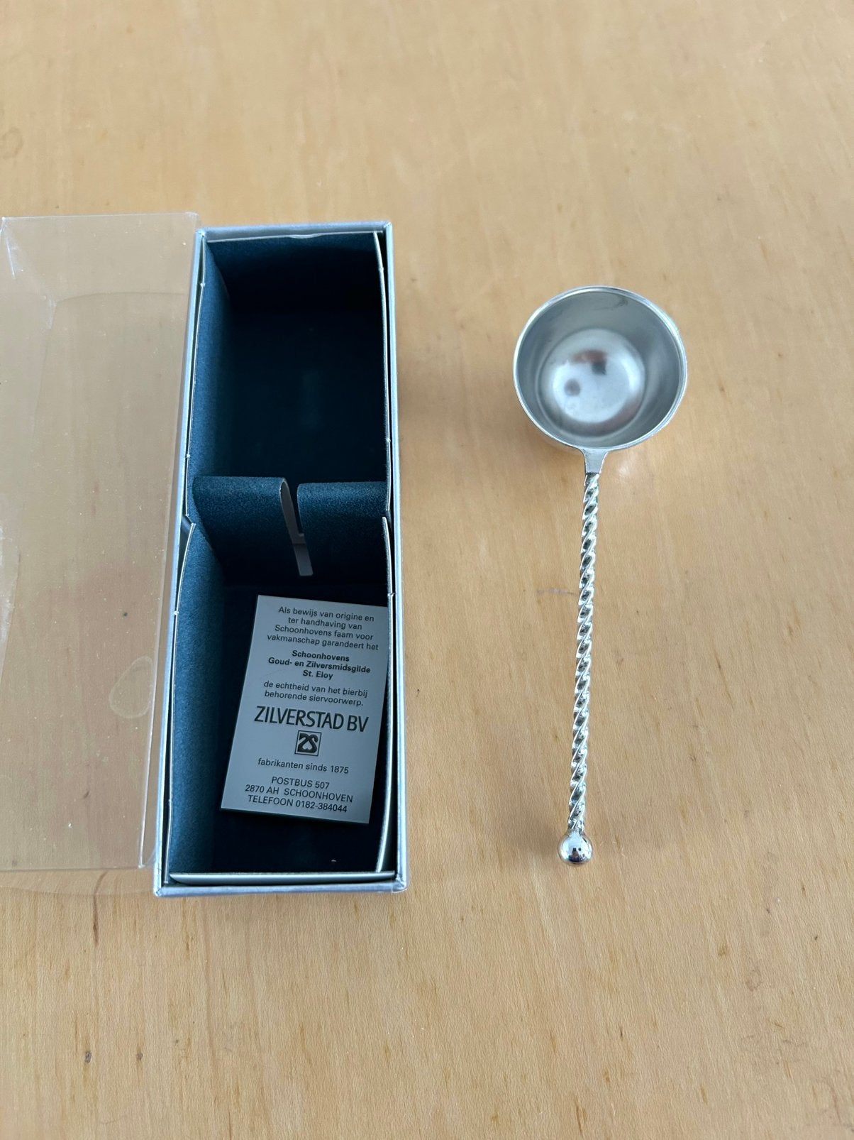 Verzilverd koffieschepje van Zilverstad, Ophalen of Verzenden, Zo goed als nieuw, Zilver