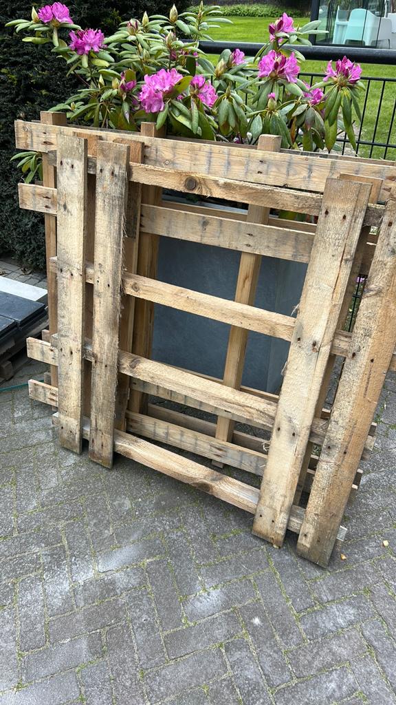 3 houten pallets, Ophalen, Gebruikt, Pallet, Minder dan 200 cm