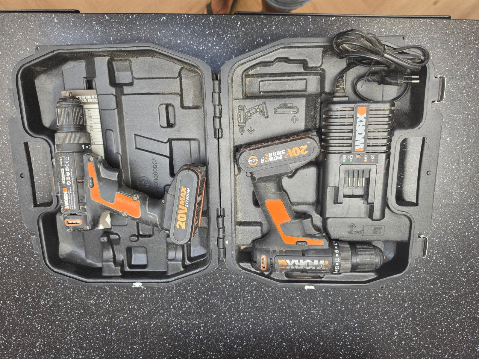 Worx Accuboormachine Set - 20V Max Lithium, Ophalen, Gebruikt, 600 watt of meer, Boor- en Schroefmachine