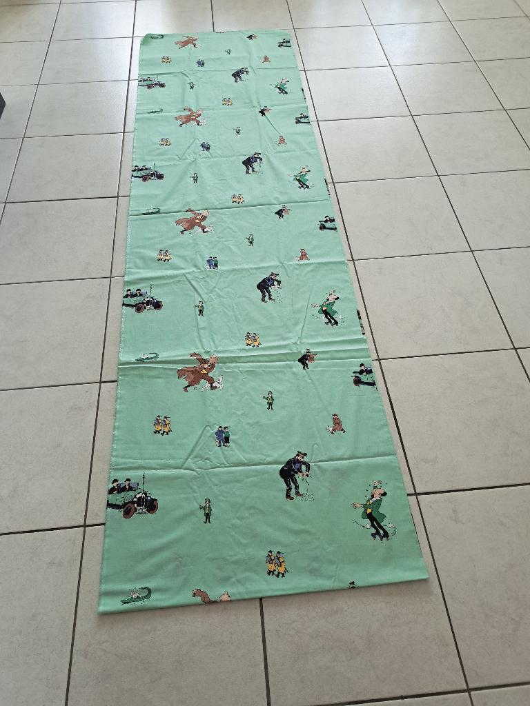 Kuifje TinTin stof 5 meter mintgroen Nieuw, 120 cm of meer, Ophalen of Verzenden, Katoen, Groen