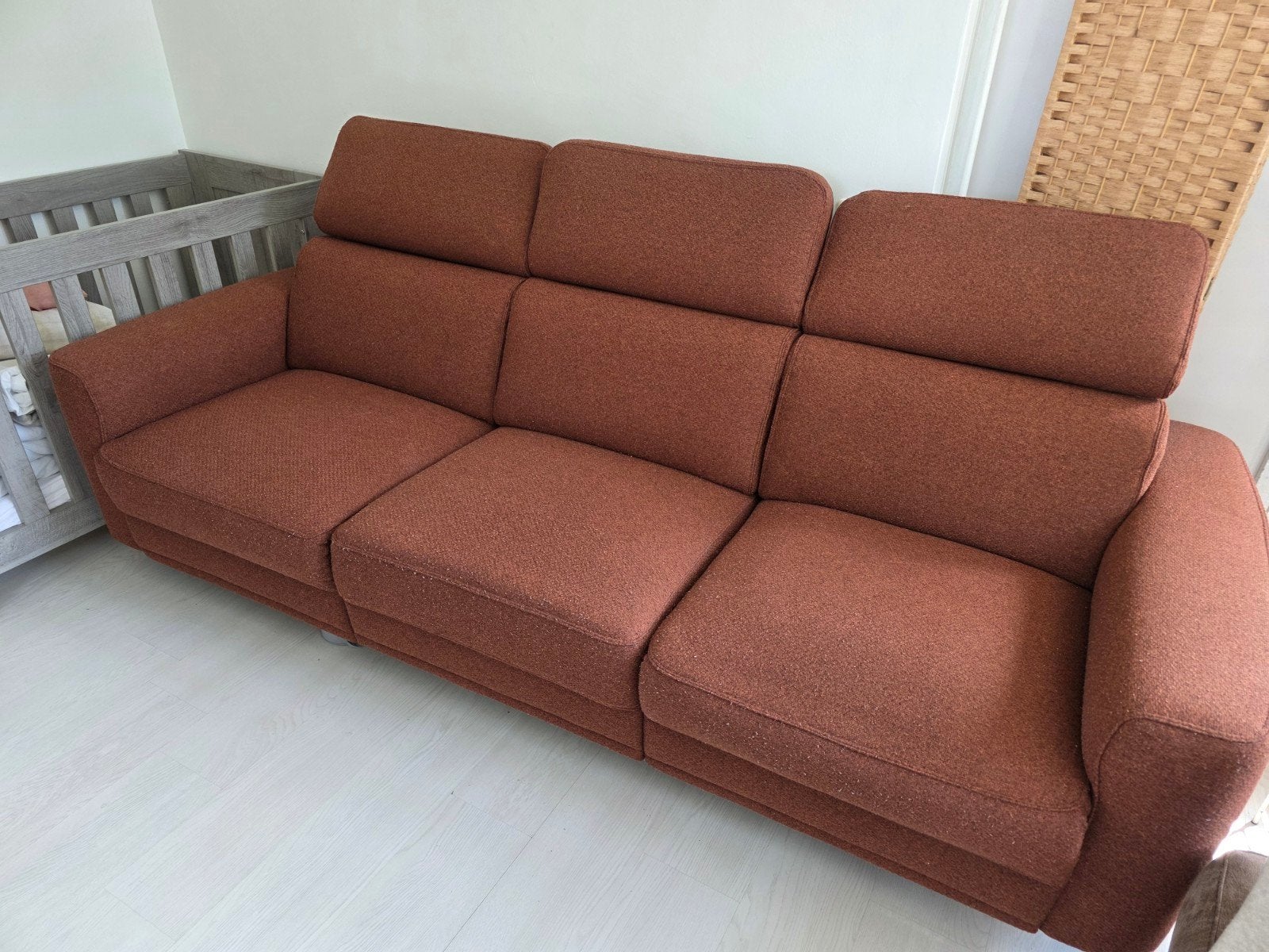 Comfortabele driezitsbank met relaxfunctie, Ophalen, Gebruikt, Driepersoons, 75 tot 100 cm
