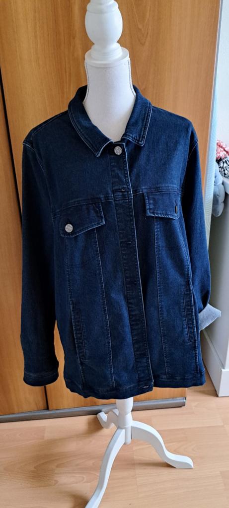 Spijkerjas  strech  Ulla Popken maat 56, Blauw, Ulla Popken, Ophalen of Verzenden, Zo goed als nieuw