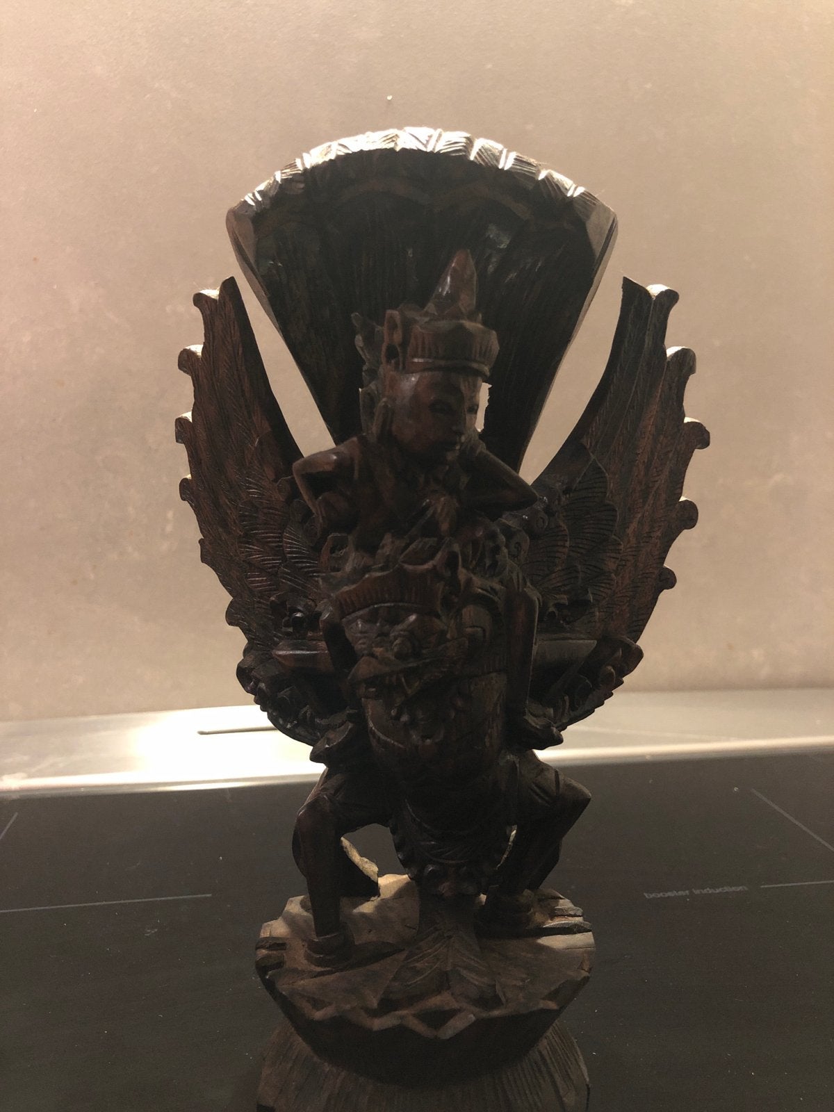 Houten Balinese Garuda Beeld - Handgesneden, Antiek en Kunst, Ophalen of Verzenden, Handgemaakt, 20 - 50 cm, Beeld