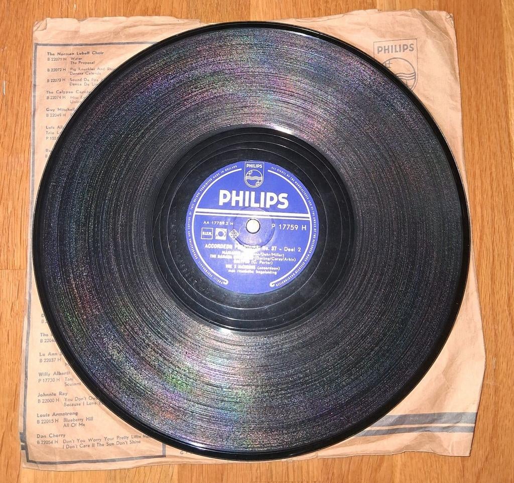 Philips Accordeon Potpourri No. 37 - Deel 1+2 (Vinyl), Ophalen of Verzenden, Voor 1960, Gebruikt, 10 inch
