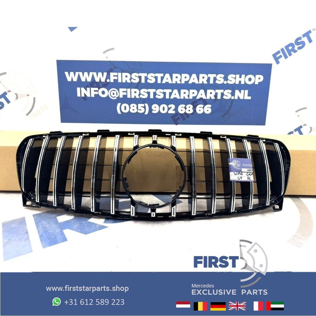 W156 GLA AMG GT GRIL GLA45 FACELIFT Mercedes 2013-2016 CHROO, Gebruikt, -, Ophalen of Verzenden, -