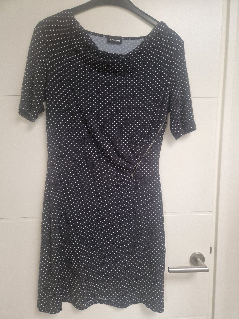 TAIFUN jurk met watervalhals, maat 38, Maat 38/40 (M), Zwart, Ophalen of Verzenden, Zo goed als nieuw