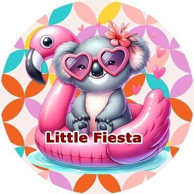 L2128 icing frosting koala flamingo 18cm eetbare taart print, Ophalen of Verzenden, Nieuw, Taarten, Versiering
