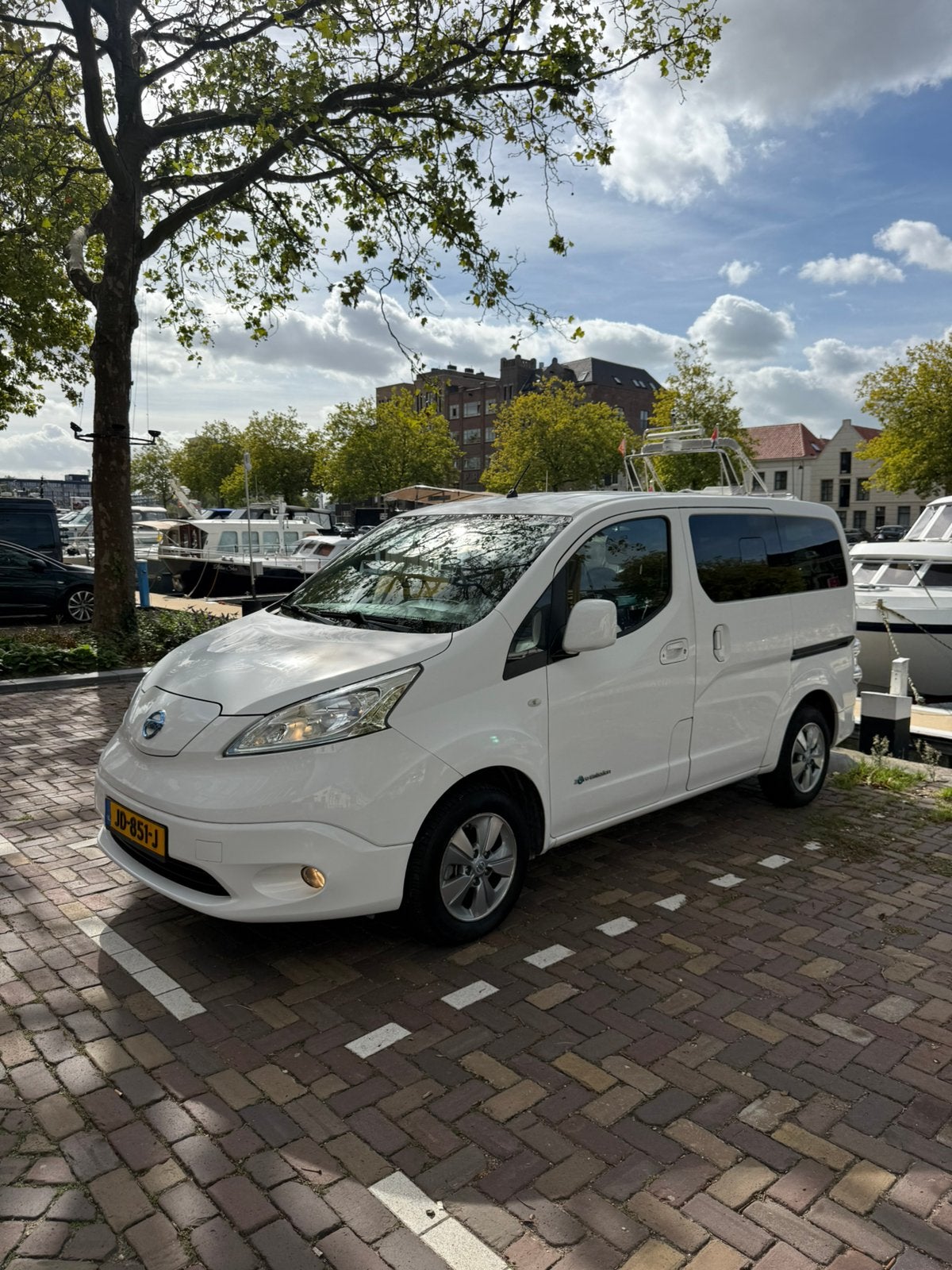 Nissan E- NV200 Evalia Elektrisch 109pk 7Persoons NAP, Auto's, Wit, Origineel Nederlands, 108 pk, Te koop
