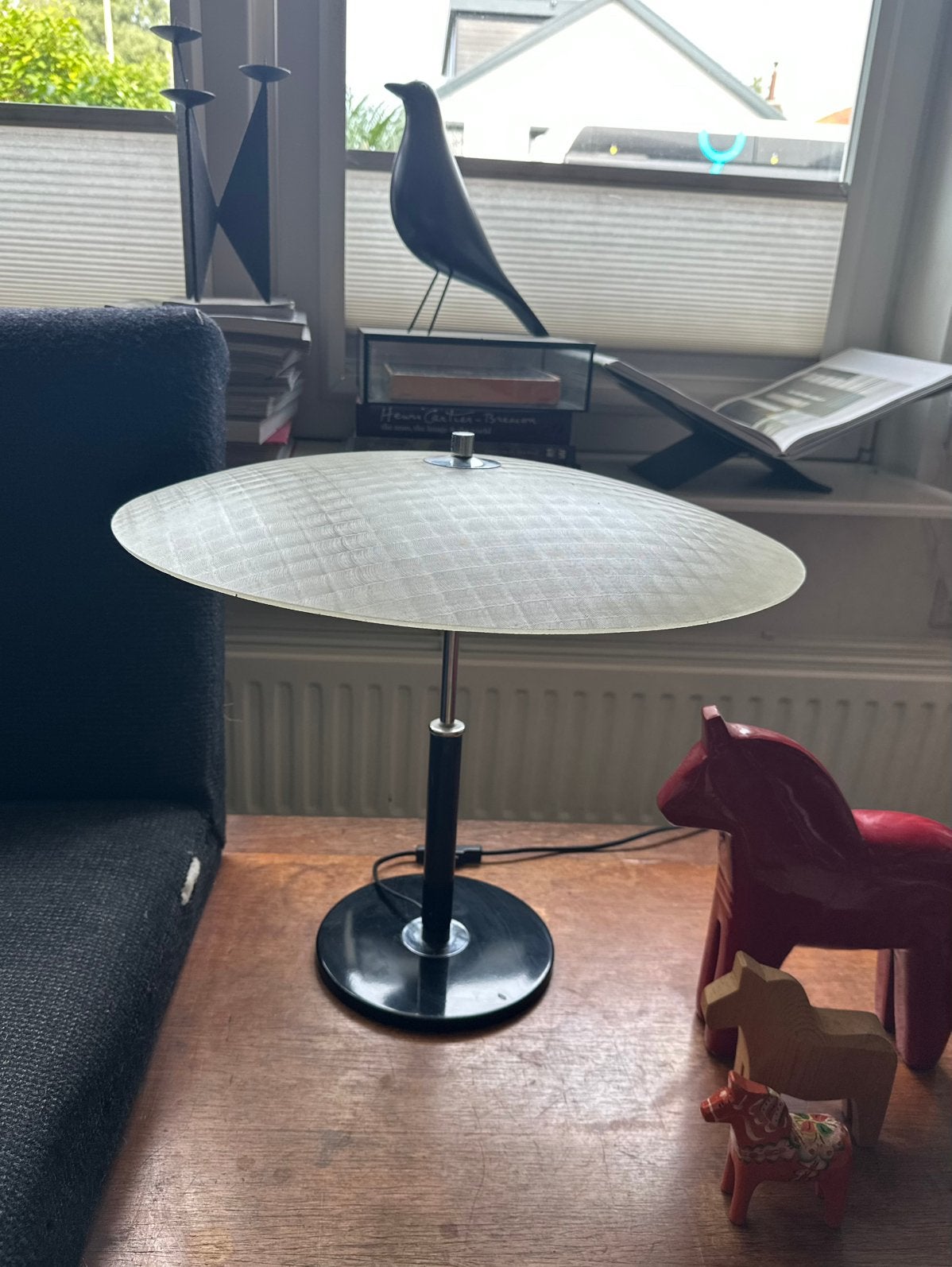 IKEA tafellamp Karin Mobring Solist Model B8802 1990  Zwart, Ophalen of Verzenden, Zo goed als nieuw, Zwart, IKEA