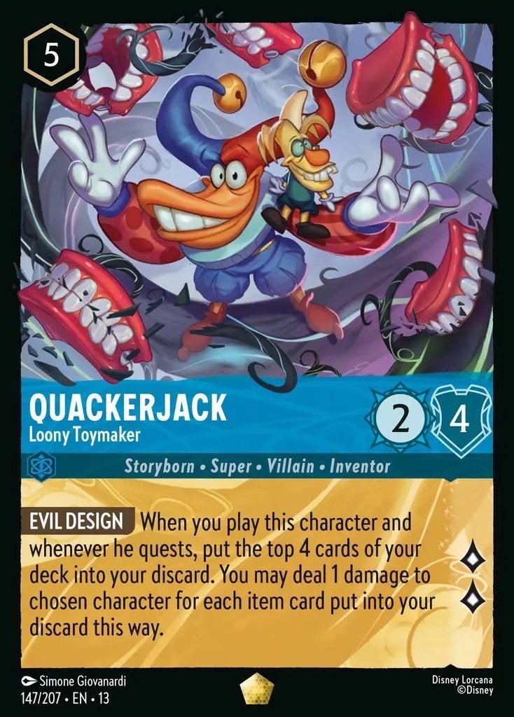 Disney Lorcana - Attack of The Vine - 013-147 - Quacker Jack, Ophalen of Verzenden, Nieuw, Losse kaart