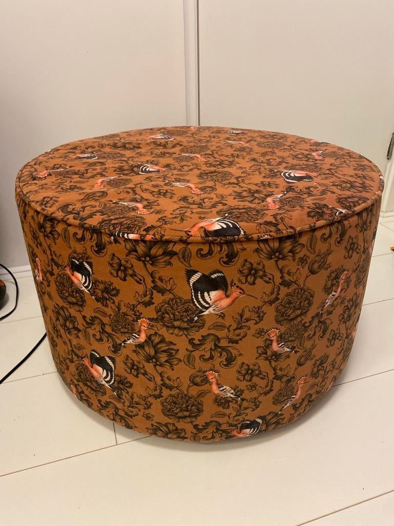 Poef van Woood, Huis en Inrichting, Ophalen, Rond, Minder dan 50 cm, Zo goed als nieuw