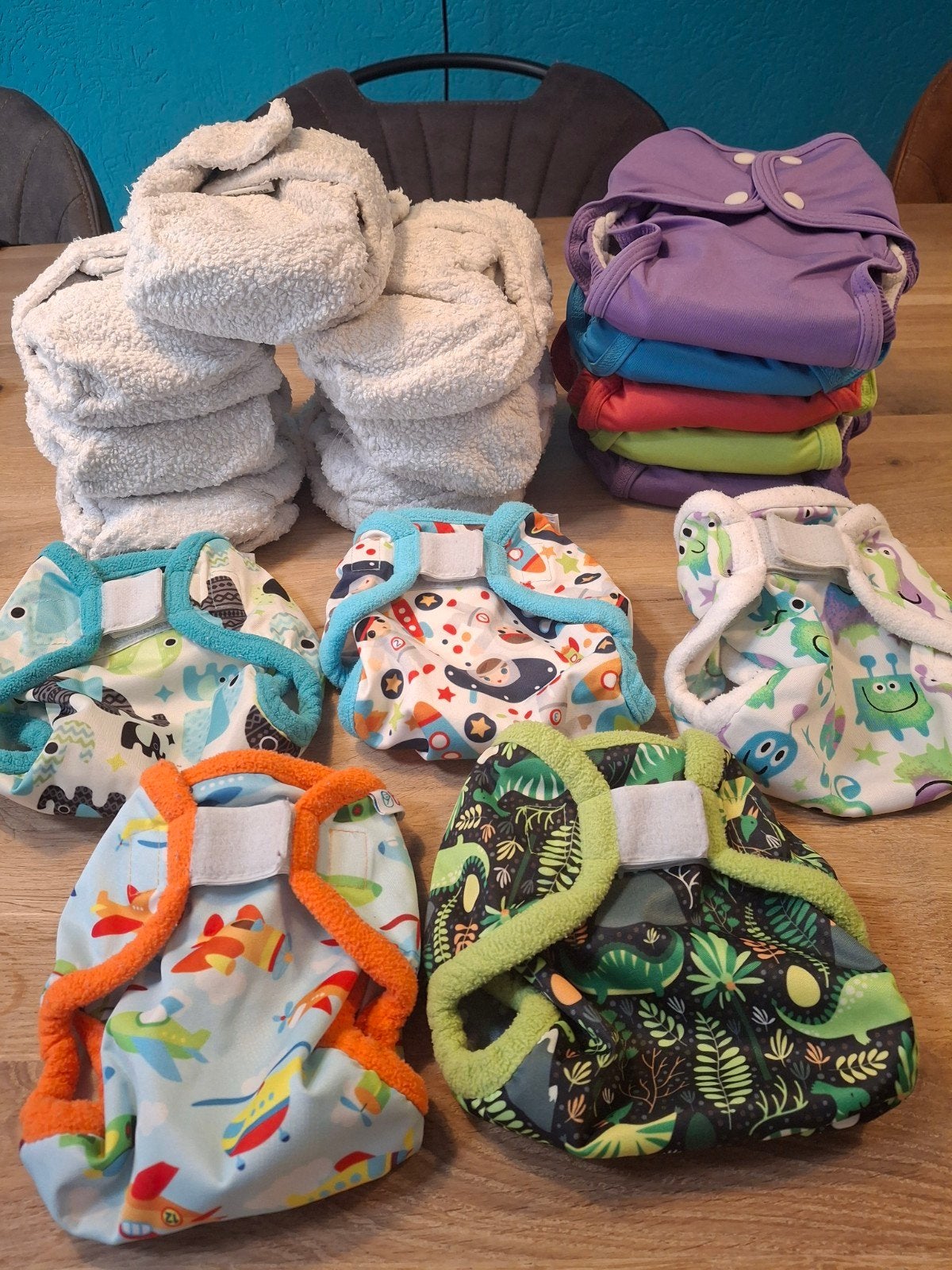 Mooi Startpakket Wasbare Luiers - Little Lamb & Petit Lulu (, Ophalen of Verzenden, Gebruikt, Petit Lulu en Little Lamb, Jongetje of Meisje