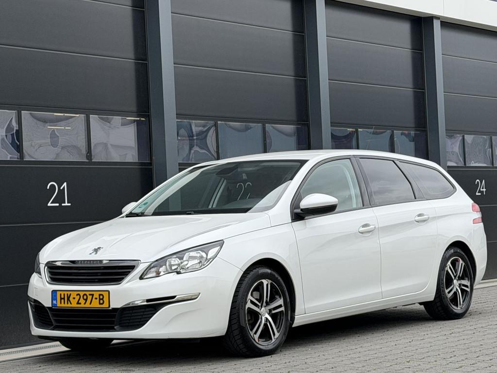 Peugeot 308 1.6 BlueHDI Leer Clima EURO-6 (bj 2015), Euro 6, Navigatiesysteem, Wit, Leder