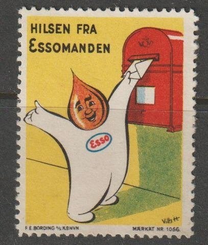 Denemarken cinderella reclame groeten van de Esso man, Ophalen of Verzenden, Denemarken, Postfris