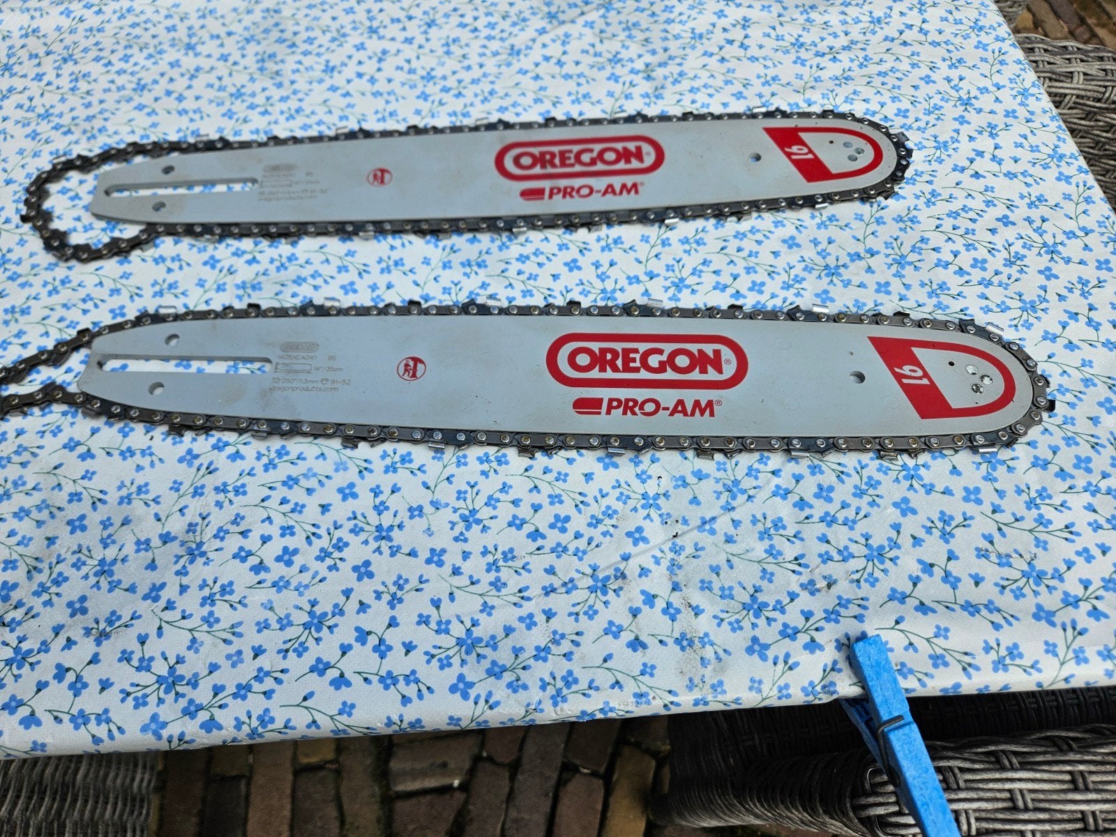 2  Oregon zaagbladen met ketting 35cm nieuw, Ophalen of Verzenden, Nieuw, Overige soorten, Oregon
