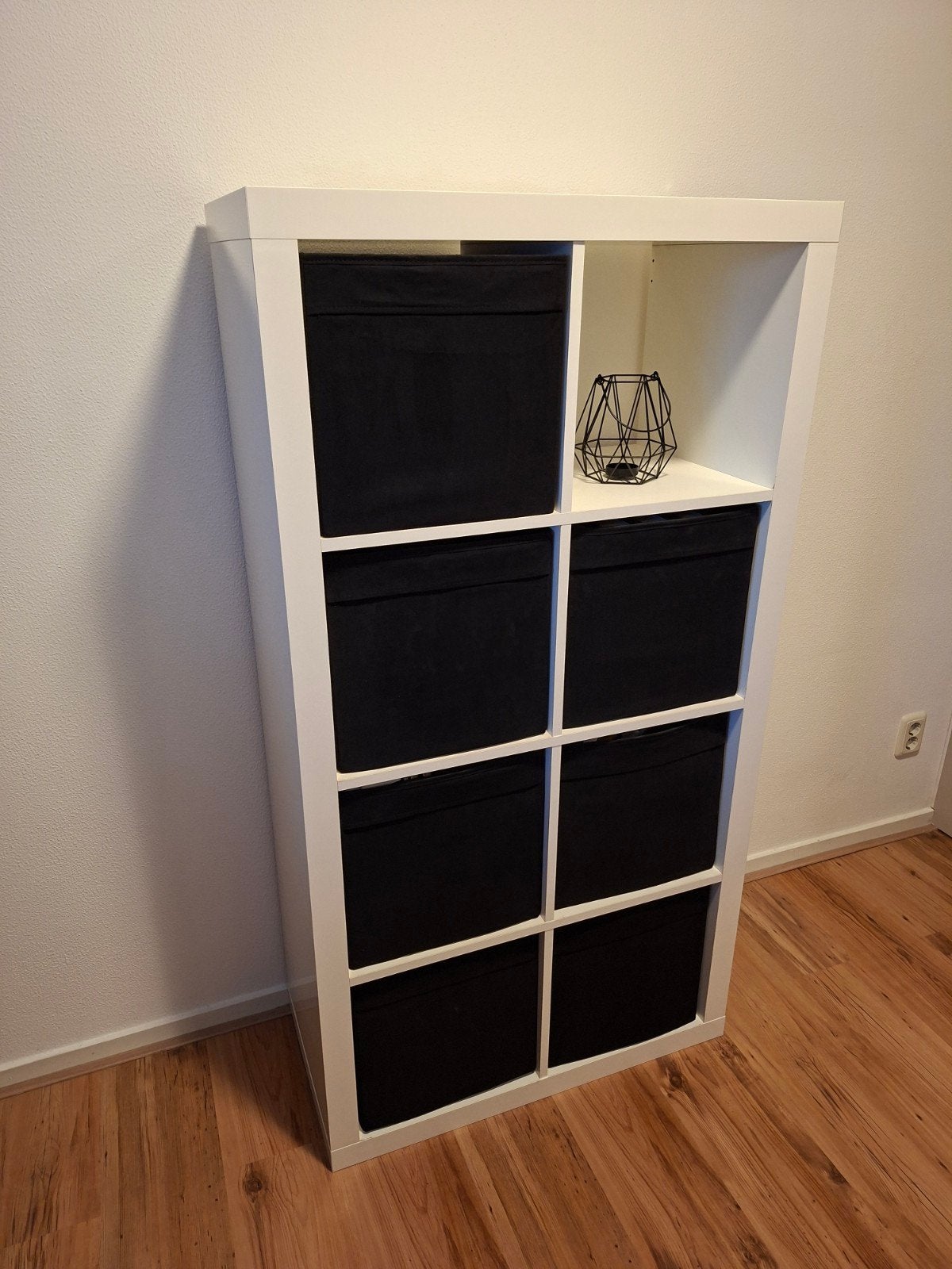 Ikea Kallax vakken kast met zwarte bakken 79x149, open kast, Ophalen, Gebruikt