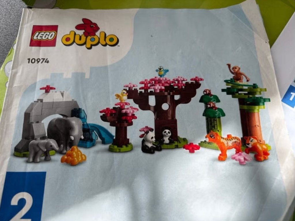 Duplo Wilde dieren van Azie (10974), Overige thema's, Ophalen of Verzenden, Zo goed als nieuw, Compleet