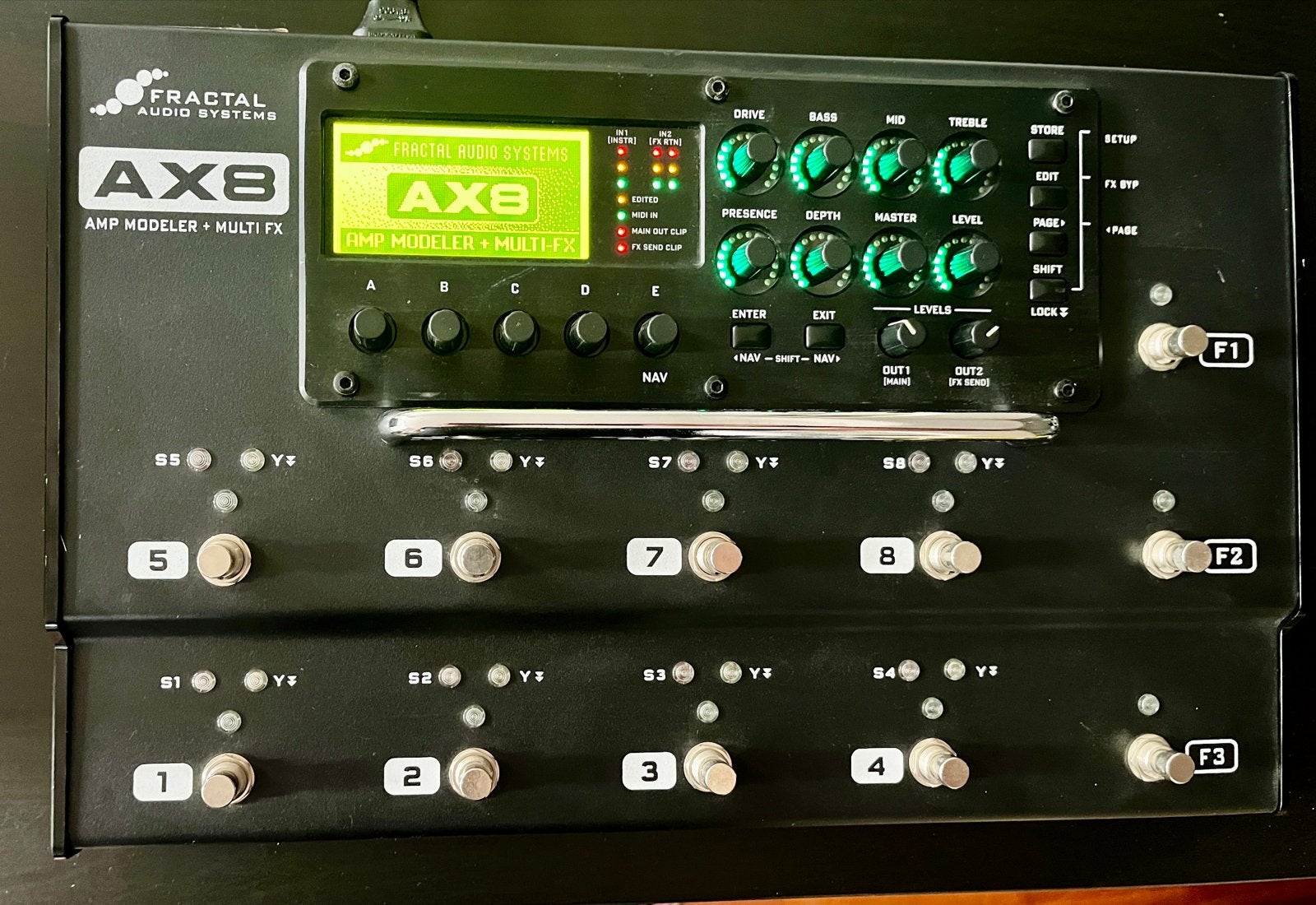 Fractal Audio Systems AX8 Amp Modeler + Multi-FX, Muziek en Instrumenten, Ophalen of Verzenden, Zo goed als nieuw, Multi-effect