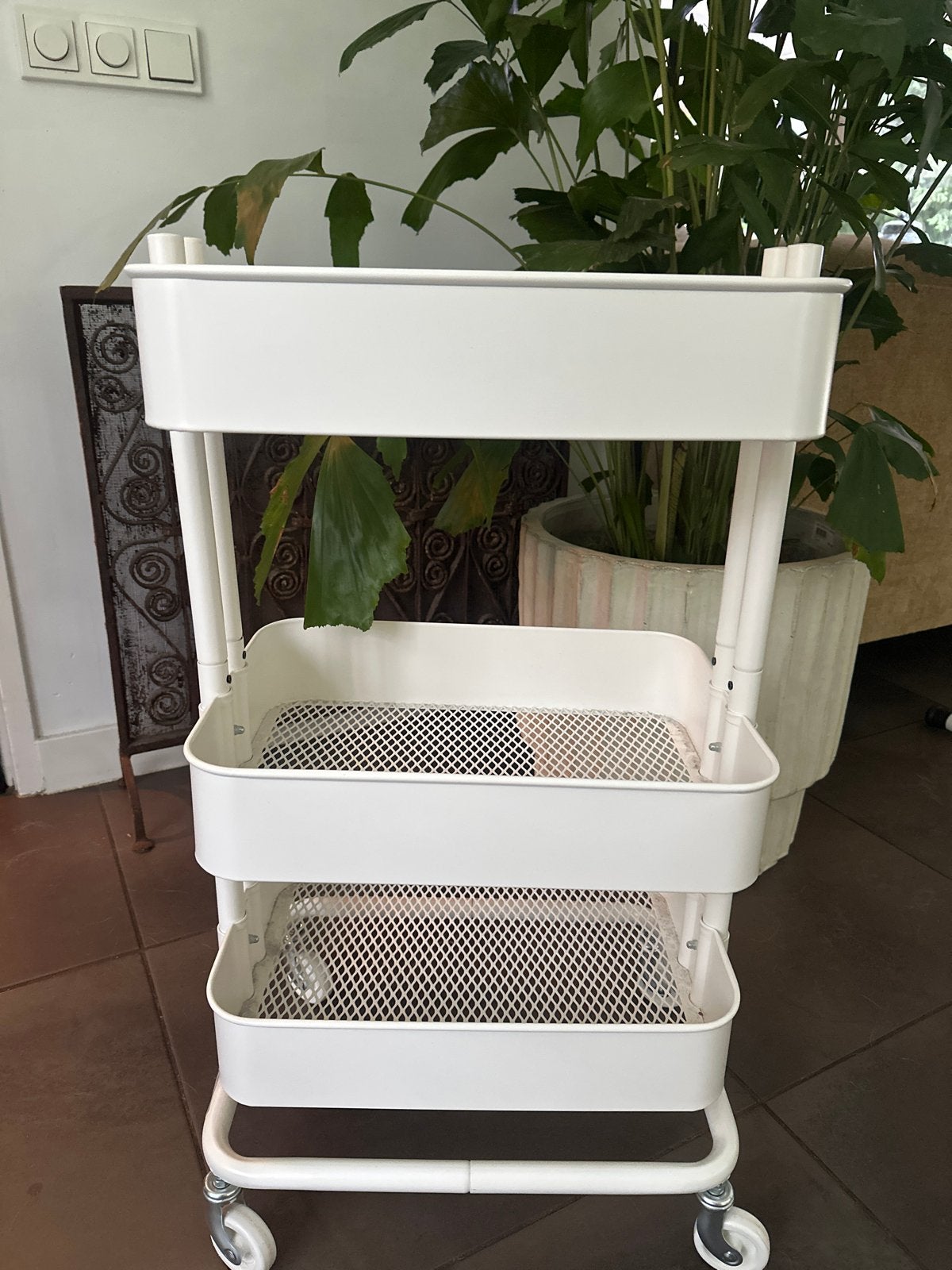 IKEA RÅSKOG roltafel/trolley wit - multifunctioneel, Huis en Inrichting, Ophalen, Zo goed als nieuw, Wit, Metaal