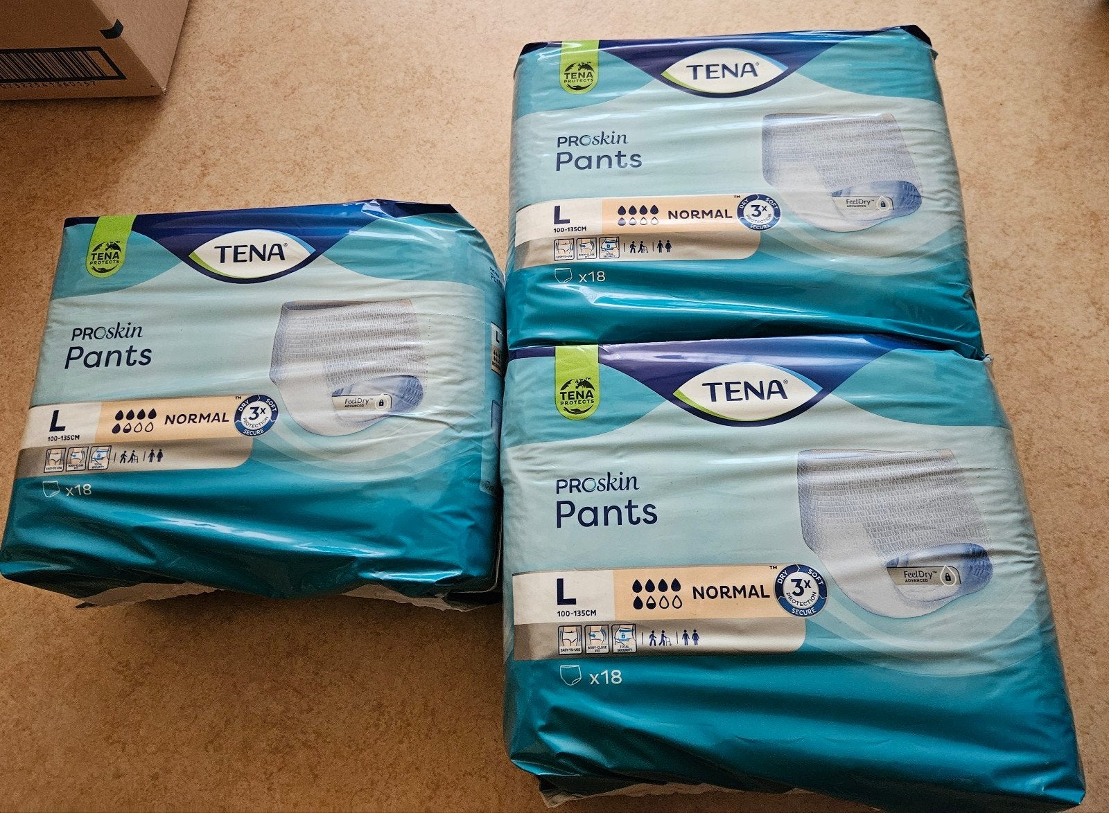 Tena Pants, 3 nieuwe pakken, maat L, normaal, Diversen, Verpleegmiddelen, Ophalen of Verzenden, Nieuw