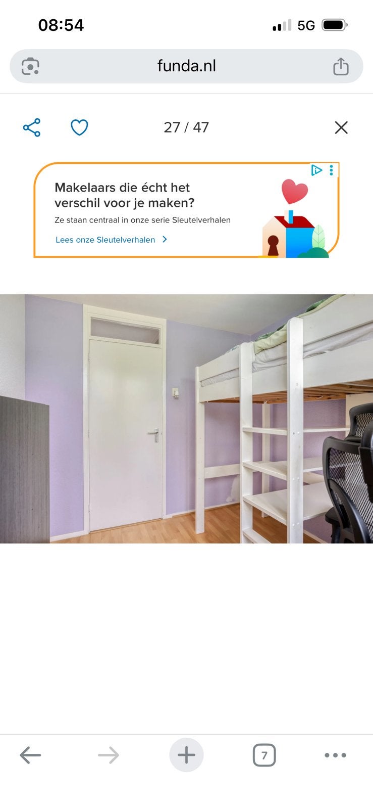 Mooi hoog bed met bureau, Huis en Inrichting, Slaapkamer | Stapelbedden en Hoogslapers, Ophalen, Eenpersoons, Zo goed als nieuw