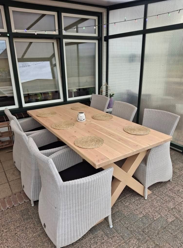 tuintafels op maat gemaakt, Eettafel, 6 zitplaatsen, Nieuw, Ophalen of Verzenden