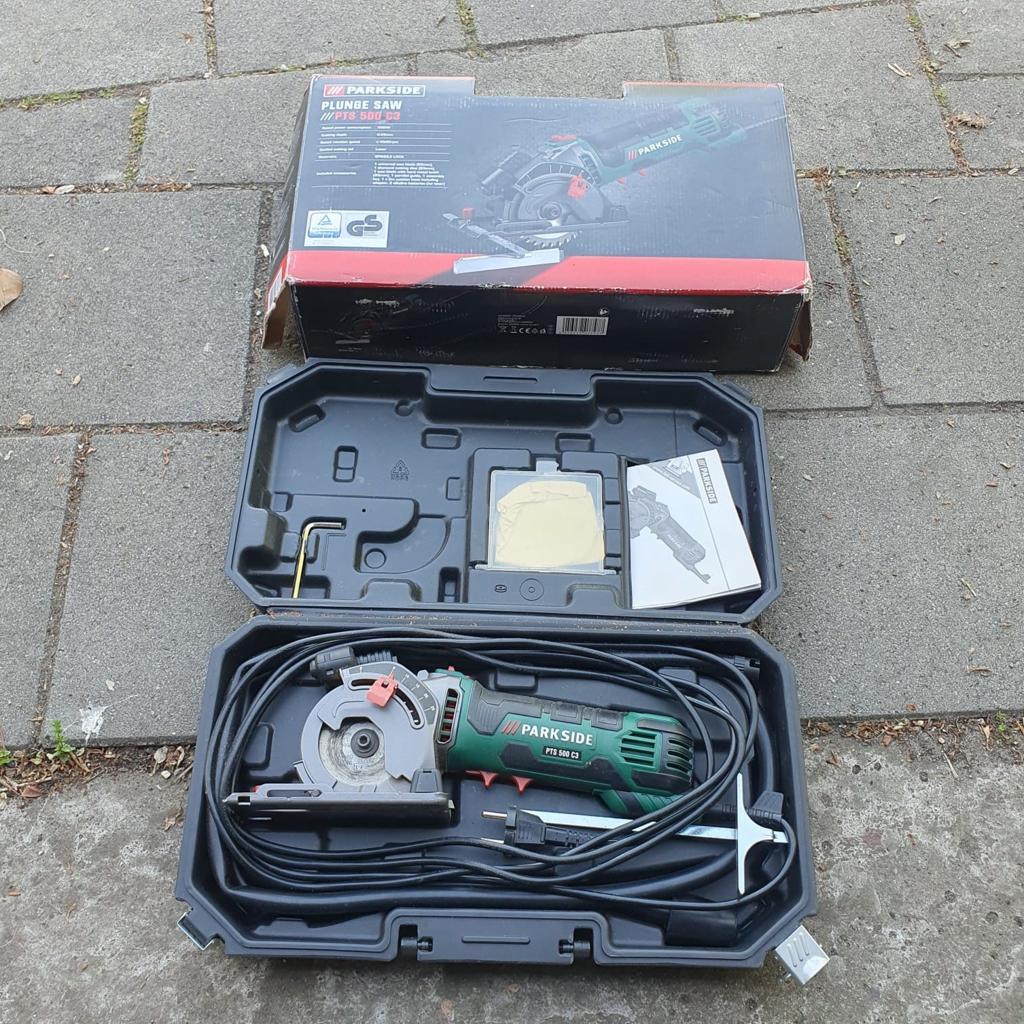 Parkside invalzaag PTS 500 C3 - Compact en Krachtig, Minder dan 30 mm, Gebruikt, Invalzaag, Ophalen of Verzenden
