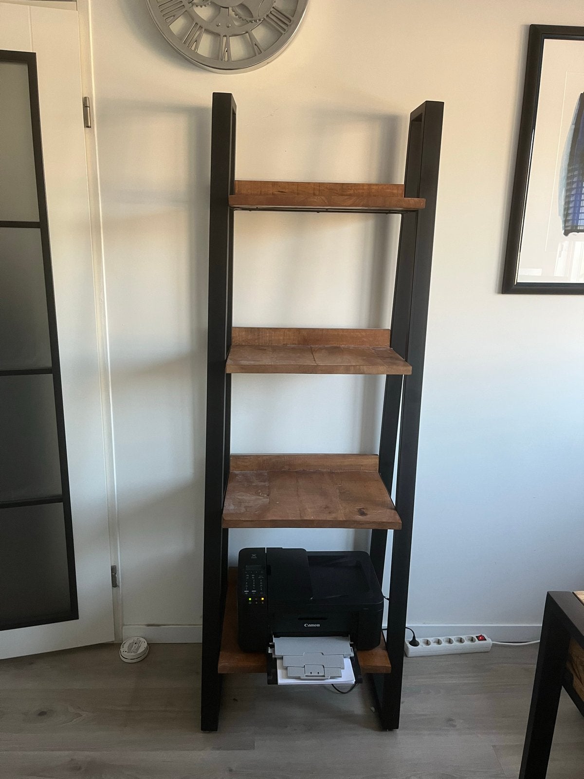 Mango Houten Boekenkast met Open Vakken, Ophalen, Met plank(en), Gebruikt, 50 tot 100 cm